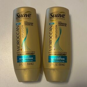 SUAVE New Moroccan Infusion Travel Shampoos, Bundle of Two, Great for Trips!